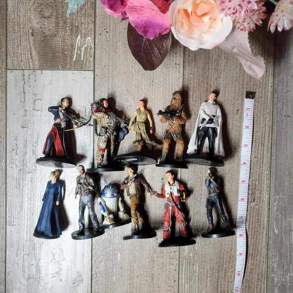 Disney Star Wars Figures Figurines Cake Topper Bundle 11 Pieces EUC - Picture 4 of 16